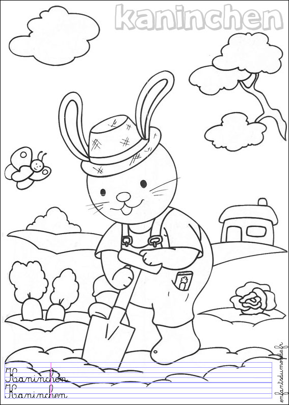 coloriage lapin 4